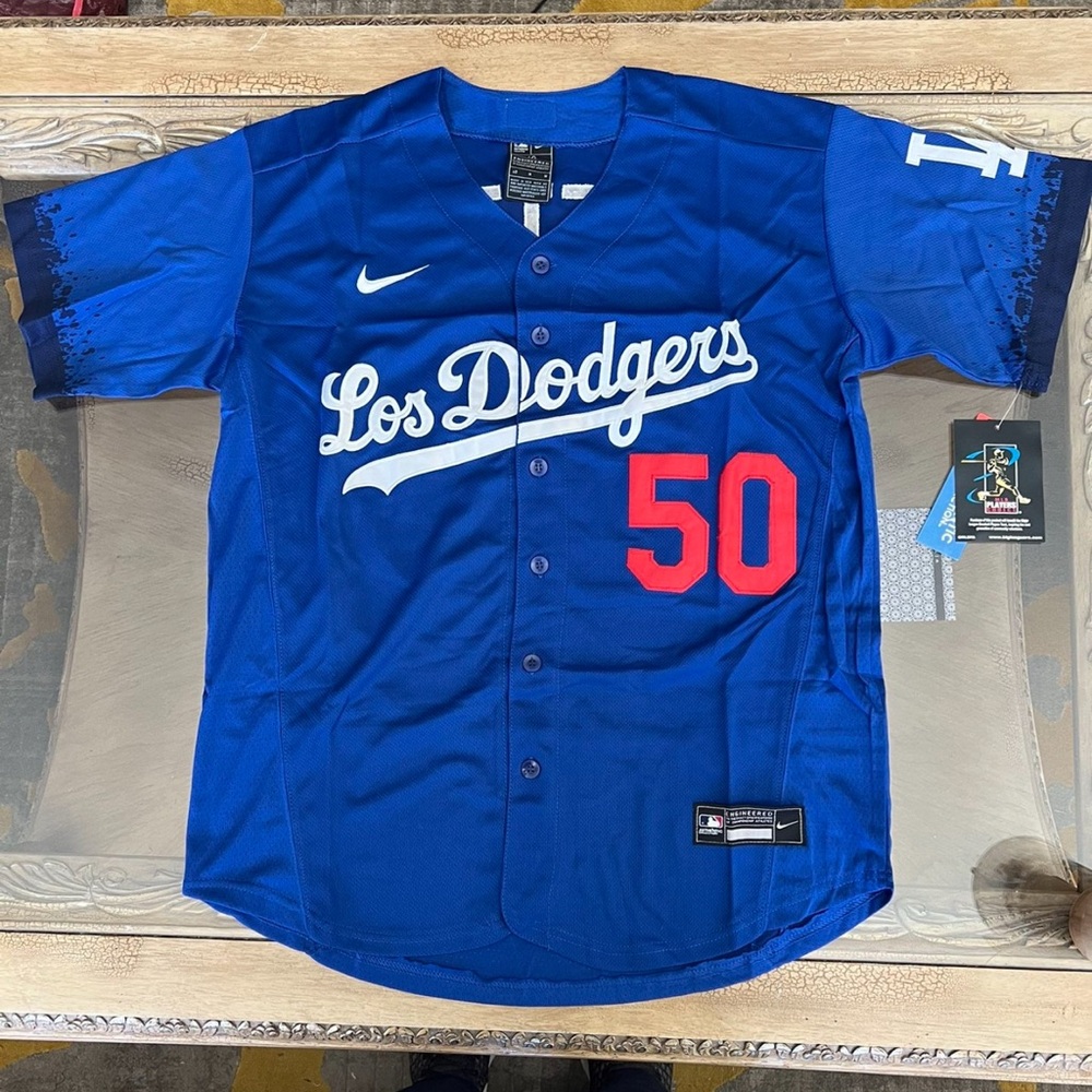 Mookie Betts Jersey NEW Mens Large City Connect Blue Los Angeles Dodgers